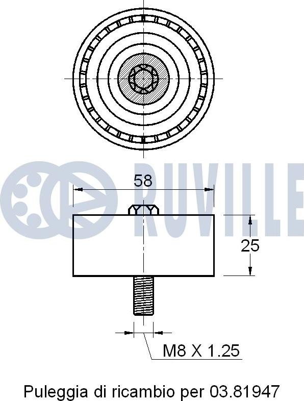 Ruville 542640 - Alternatör Gergi Rulmanı parcadolu.com