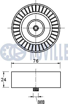 Ruville 542058 - Alternatör Gergi Rulmanı parcadolu.com