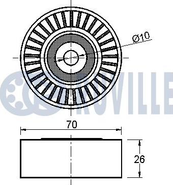 Ruville 542053 - Alternatör Gergi Rulmanı parcadolu.com