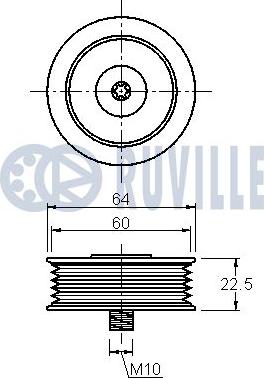 Ruville 542001 - Alternatör Gergi Rulmanı parcadolu.com