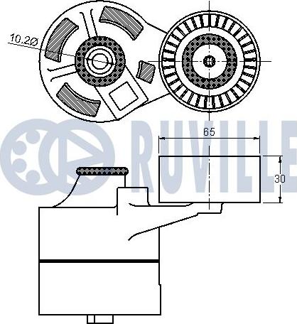 Ruville 542187 - Kayış Gerdirici, Kanallı V Kayışı parcadolu.com