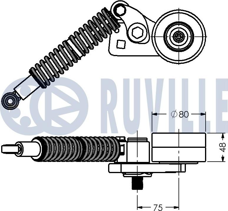 Ruville 542366 - Kayış Gerdirici, Kanallı V Kayışı parcadolu.com