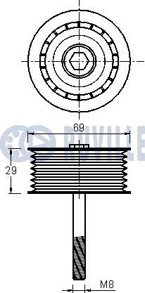 Ruville 542385 - Alternatör Gergi Rulmanı parcadolu.com