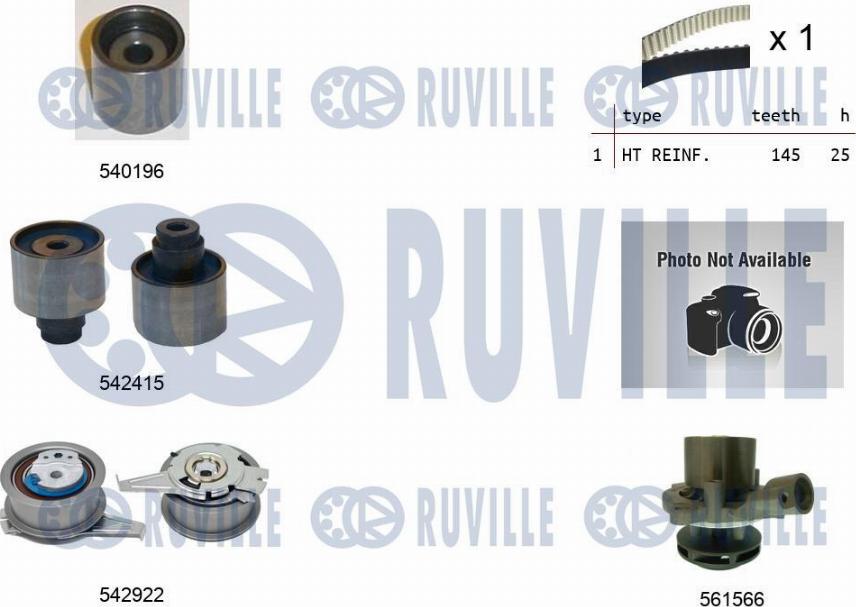 Ruville 5505061 - Devirdaim + Triger Kayışı Seti parcadolu.com