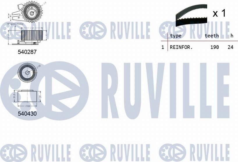 Ruville 550045 - Triger Kayışı Seti parcadolu.com