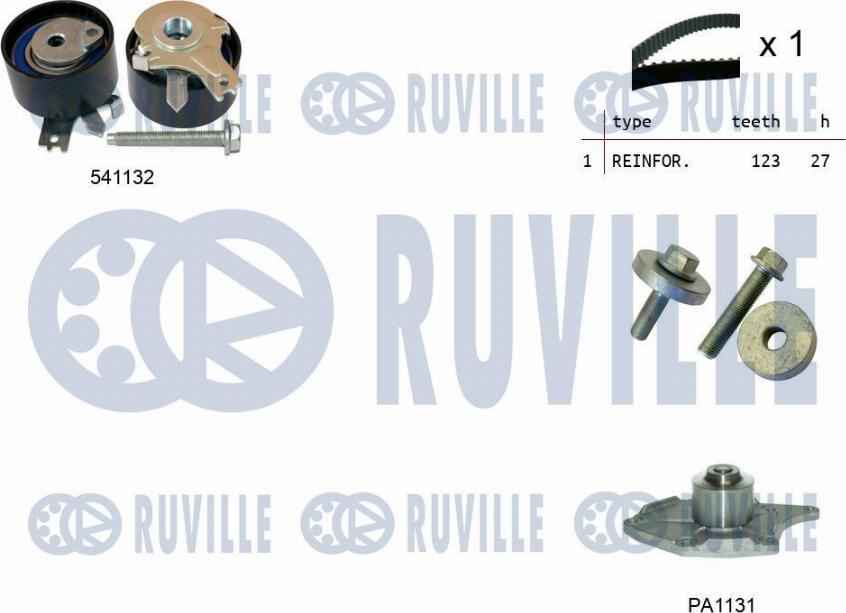 Ruville 5500551 - Devirdaim + Triger Kayışı Seti parcadolu.com