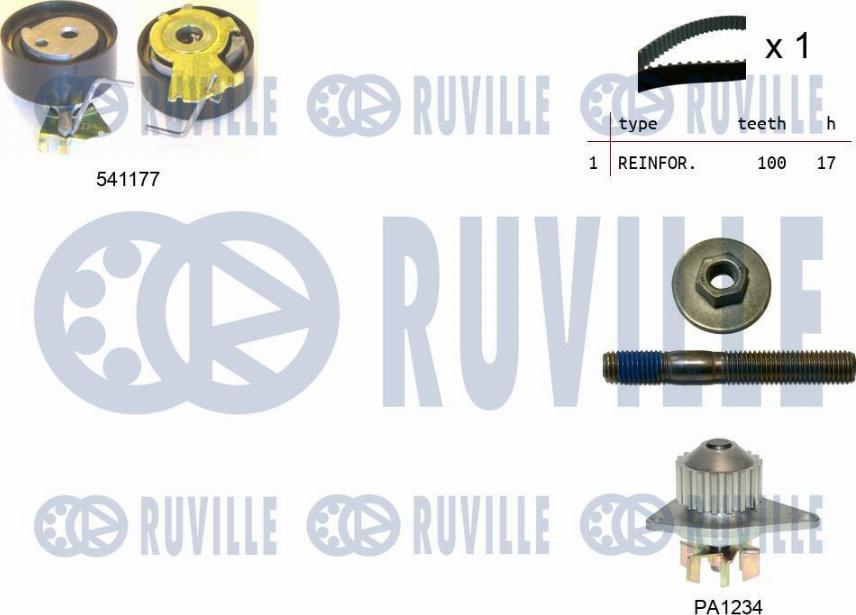 Ruville 5500501 - Devirdaim + Triger Kayışı Seti parcadolu.com