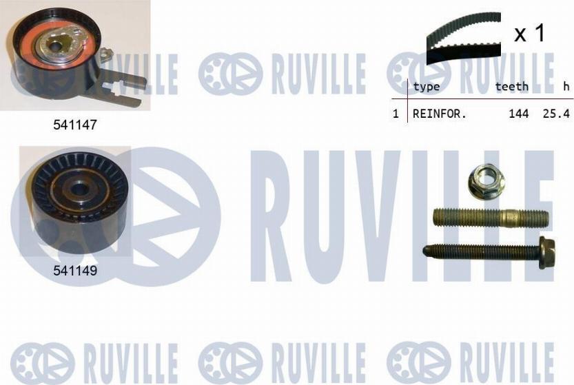 Ruville 550052 - Triger Kayışı Seti parcadolu.com