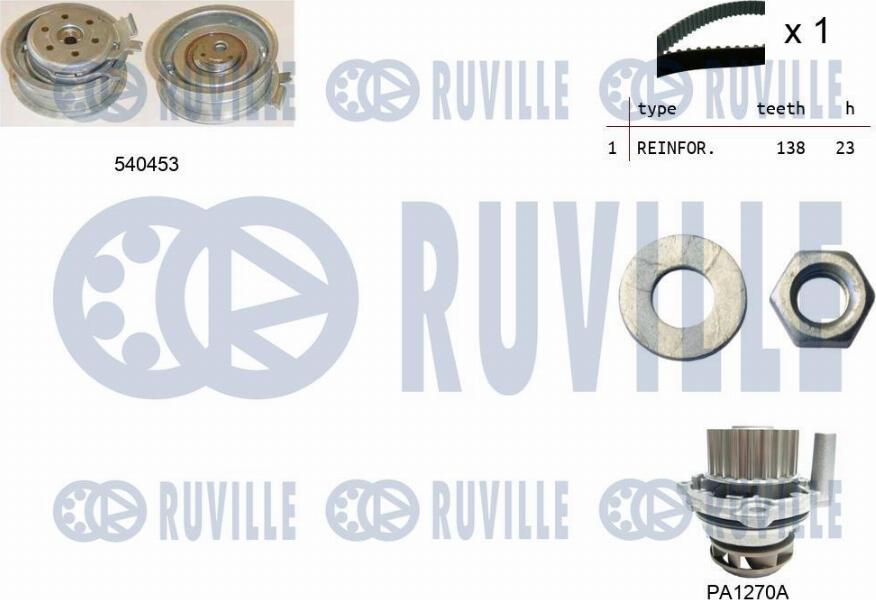 Ruville 5500131 - Devirdaim + Triger Kayışı Seti parcadolu.com