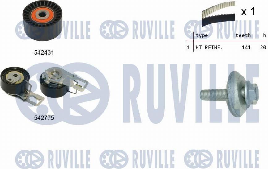 Ruville 550395 - Triger Kayışı Seti parcadolu.com