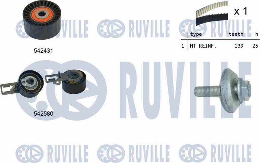 Ruville 550386 - Triger Kayışı Seti parcadolu.com