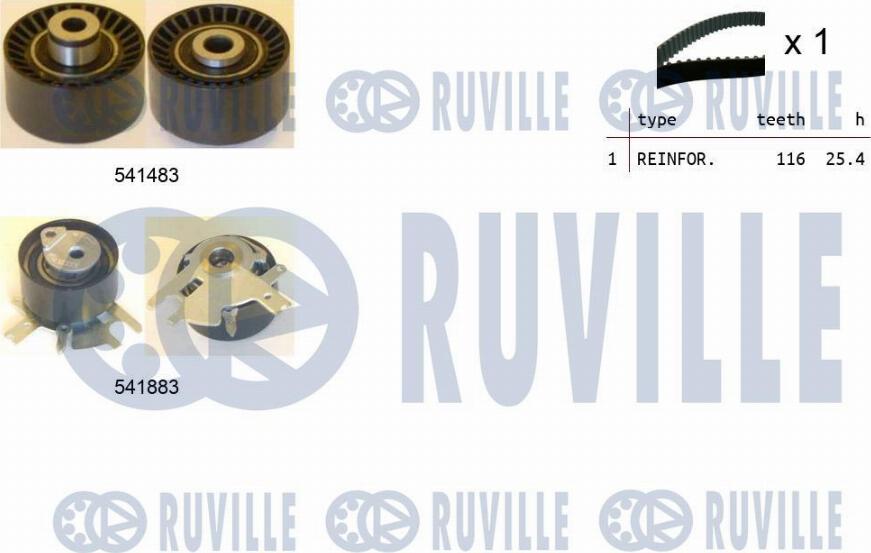 Ruville 550296 - Triger Kayışı Seti parcadolu.com