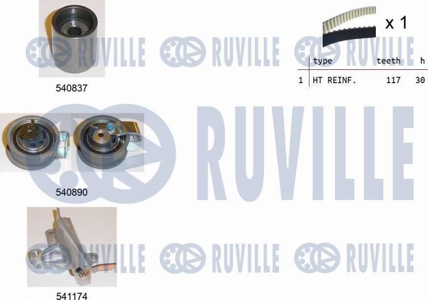 Ruville 550255 - Triger Kayışı Seti parcadolu.com