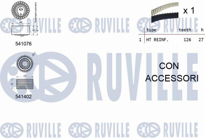 Ruville 550278 - Triger Kayışı Seti parcadolu.com