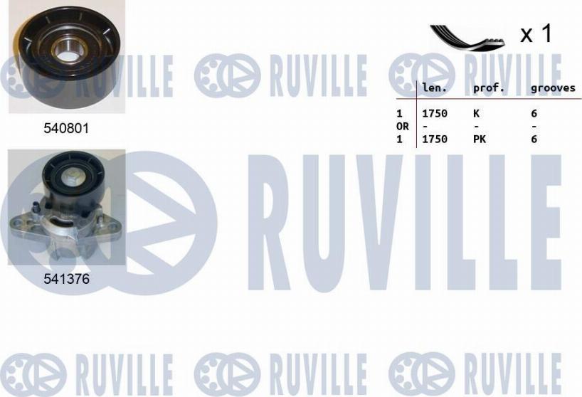 Ruville 570084 - Kanallı V Kayışı Seti parcadolu.com