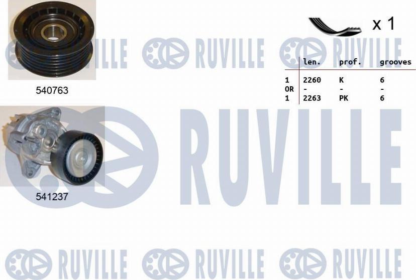 Ruville 570085 - Kanallı V Kayışı Seti parcadolu.com