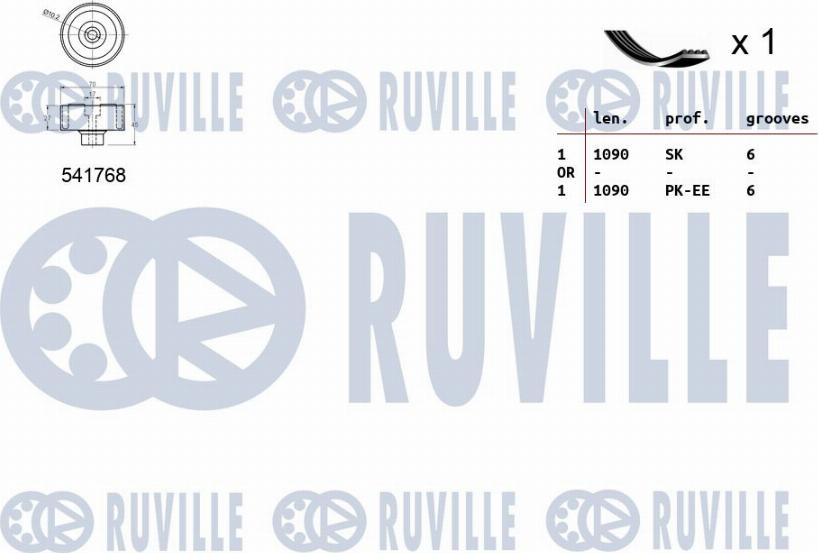 Ruville 570075 - Kanallı V Kayışı Seti parcadolu.com