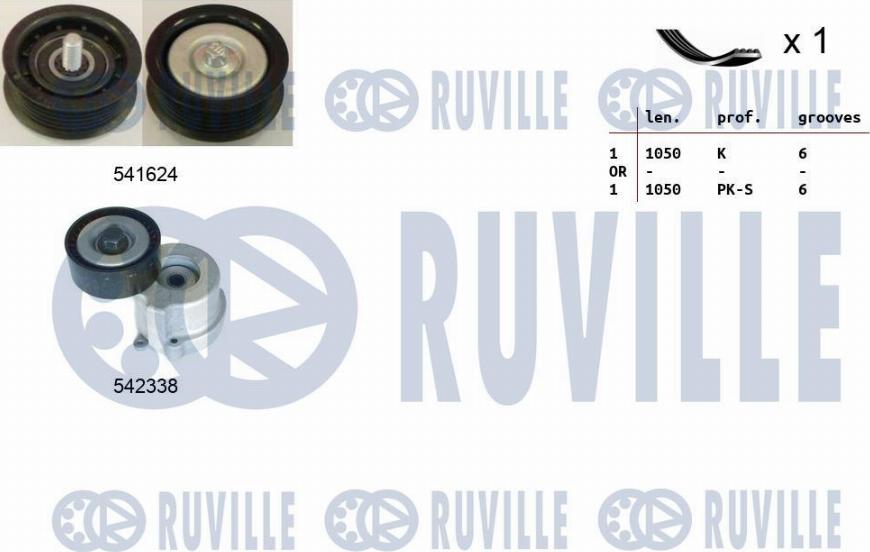 Ruville 570184 - Kanallı V Kayışı Seti parcadolu.com