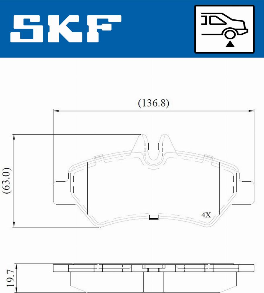 SKF VKBP 90071 E - Fren Balata Seti, Diskli Fren parcadolu.com