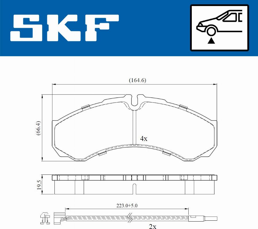 SKF VKBP 80422 E - Fren Balata Seti, Diskli Fren parcadolu.com