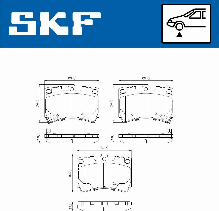 SKF VKBP 80853 A - Fren Balata Seti, Diskli Fren parcadolu.com