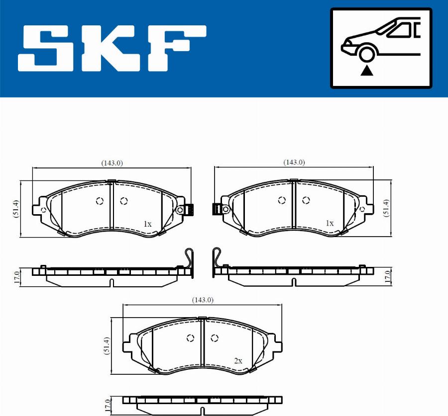 SKF VKBP 80865 A - Fren Balata Seti, Diskli Fren parcadolu.com