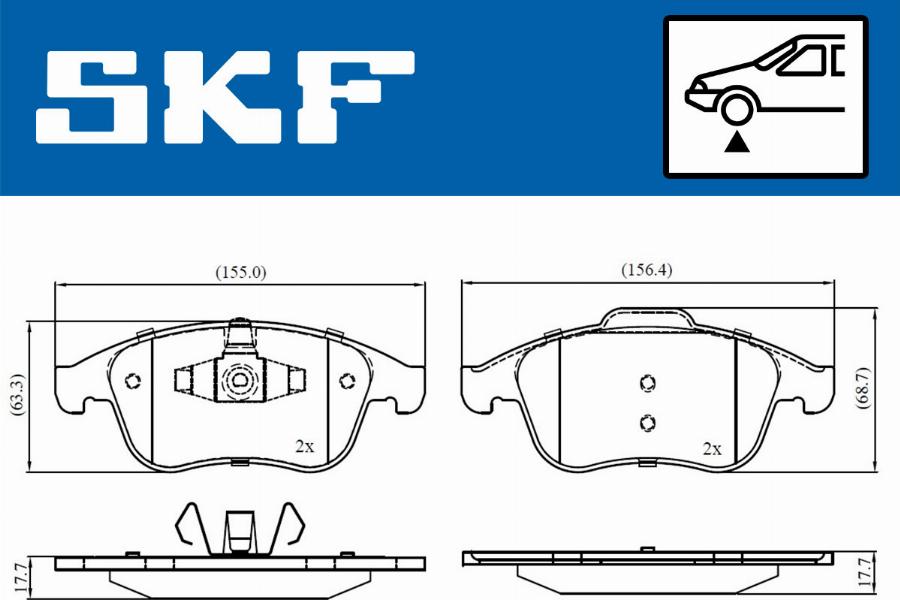 SKF VKBP 80336 - Fren Balata Seti, Diskli Fren parcadolu.com