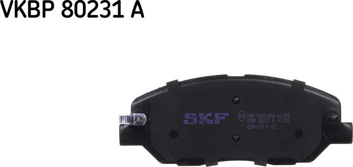 SKF VKBP 80231 A - Fren Balata Seti, Diskli Fren parcadolu.com