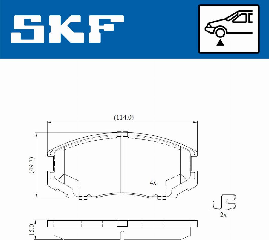 SKF VKBP 80715 A - Fren Balata Seti, Diskli Fren parcadolu.com