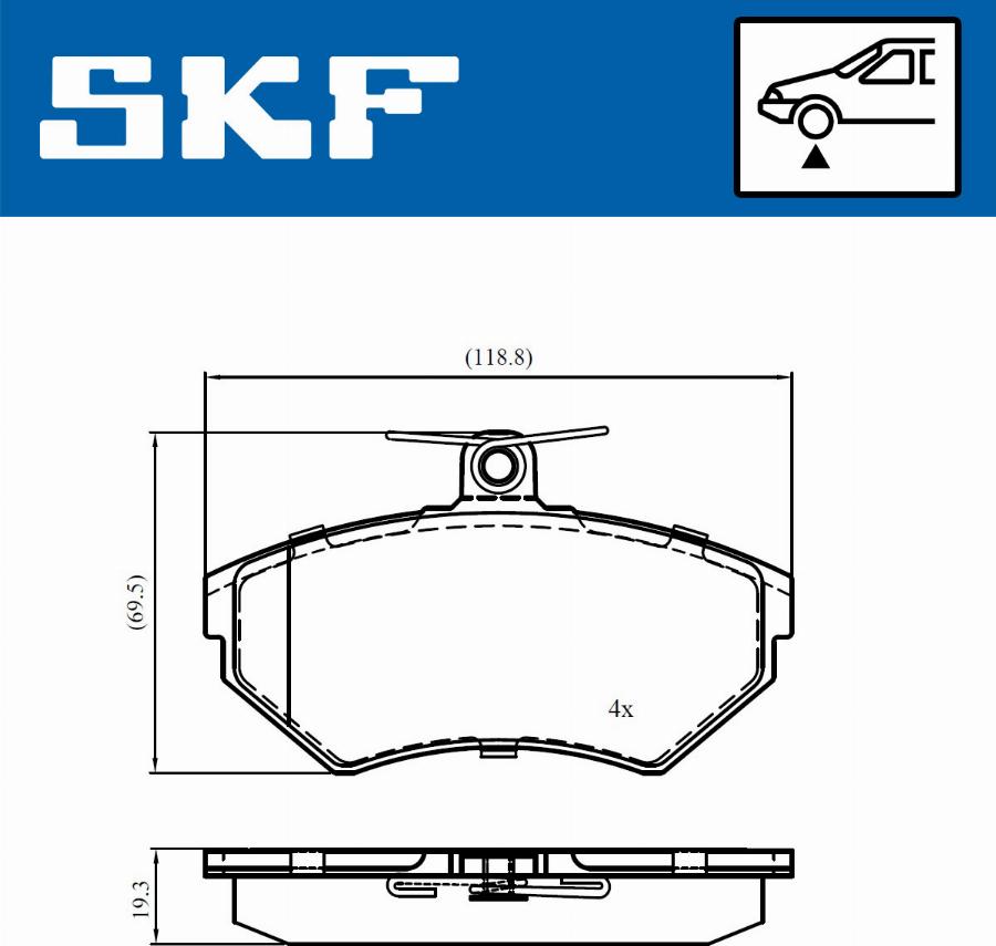 SKF VKBP 81011 - Fren Balata Seti, Diskli Fren parcadolu.com