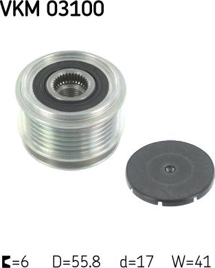 SKF VKM 03100 - Alternatör Kasnağı parcadolu.com