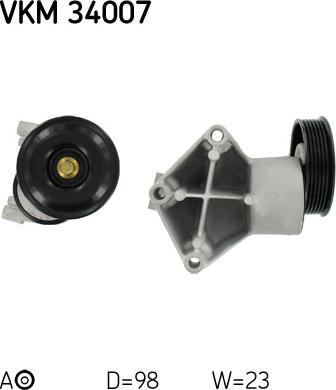 SKF VKM 34007 - Alternatör Gergi Rulmanı parcadolu.com