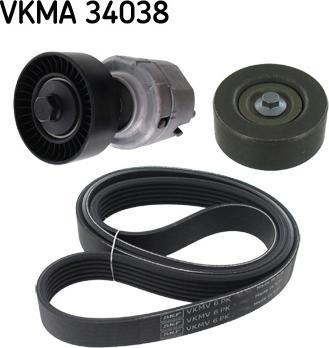 SKF VKMA 34038 - Kanallı V Kayışı Seti parcadolu.com