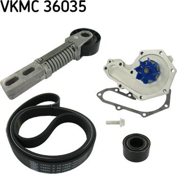 SKF VKMC 36035 - Su Pompası + Tırnaklı Kayış Takımı parcadolu.com