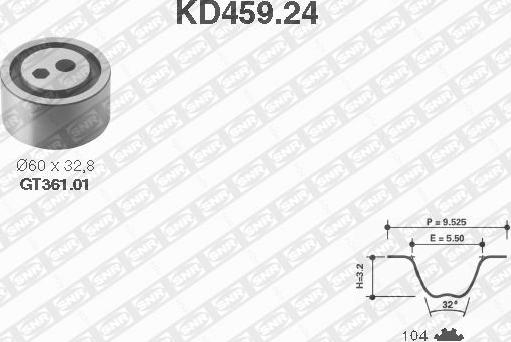 SNR KD459.24 - Triger Kayışı Seti parcadolu.com