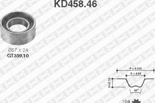 SNR KD458.46 - Triger Kayışı Seti parcadolu.com