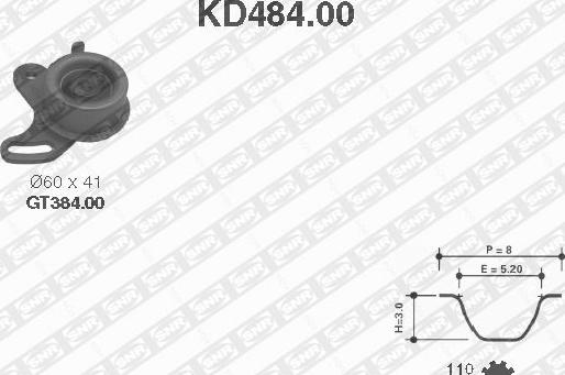 SNR KD484.00 - Triger Kayışı Seti parcadolu.com