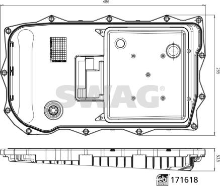 Swag 33 10 0984 - Şanzıman Filtresi, Otomatik Şanzıman parcadolu.com