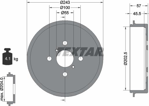 Textar 94045200 - Fren Kampanası parcadolu.com