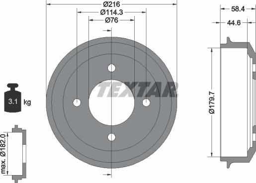 Textar 94030300 - Fren Kampanası parcadolu.com