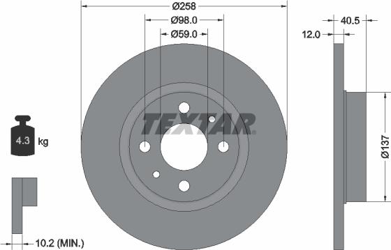 Textar 92041500 - Fren Diski parcadolu.com