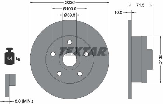 Textar 92057205 - Fren Diski parcadolu.com