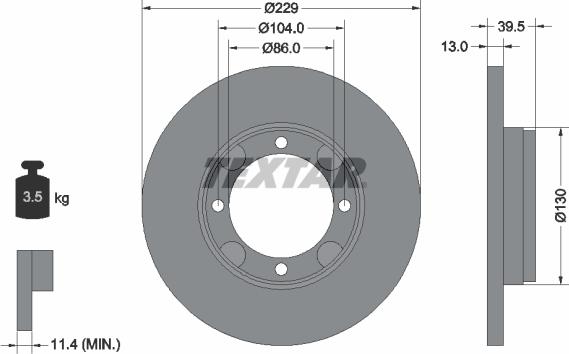 Textar 92062500 - Fren Diski parcadolu.com