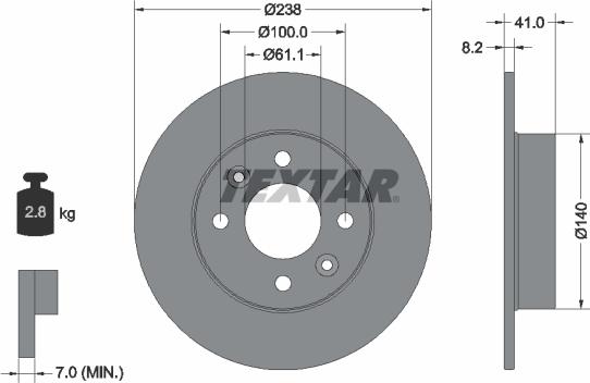 Textar 92036000 - Fren Diski parcadolu.com