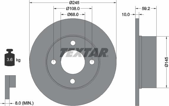 Textar 92026100 - Fren Diski parcadolu.com