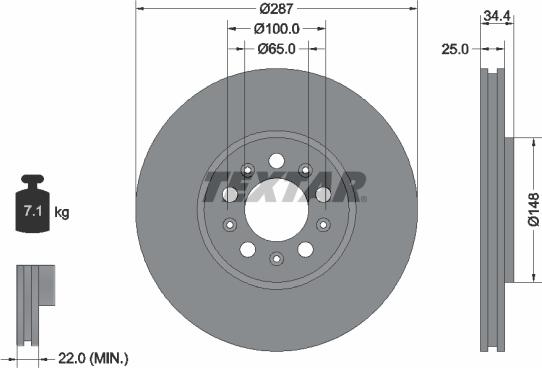 Textar 92106605 - Fren Diski parcadolu.com