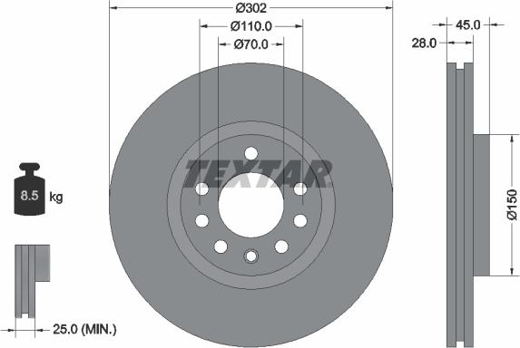 Textar 92118300 - Fren Diski parcadolu.com