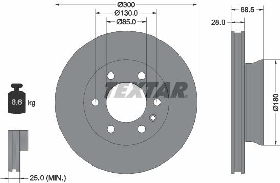 Textar 92301203 - Fren Diski parcadolu.com