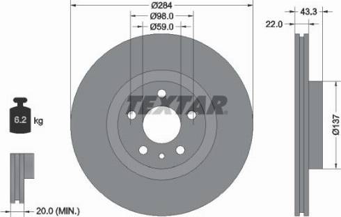 Textar 92252800 - Fren Diski parcadolu.com