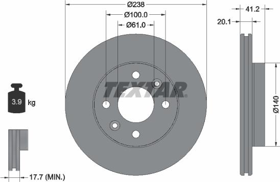 Textar 92036200 - Fren Diski parcadolu.com